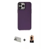 MARSİLYAN™- iPhone 13 Pro Max Kılıf Zirve Doku Koleksiyonu - Şeffaf Maxco Cam Ekran Koruyucu + Rainbow Kamera Lens Koruma Cam - BZ