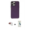 MARSİLYAN™- iPhone 13 Pro Max Kılıf Zirve Doku Koleksiyonu - Şeffaf Pasifik Cam Ekran Koruyucu + Pers Alüminyum Kamera Lens - KI