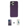 MARSİLYAN™- iPhone 13 Pro Max Kılıf Zirve Doku Koleksiyonu - Şeffaf Pasifik Cam Ekran Koruyucu + Neon Fosforlu Kamera Lens - MI