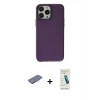 MARSİLYAN™- iPhone 13 Pro Max Kılıf Zirve Doku Koleksiyonu - Şeffaf Pasifik Cam Ekran Koruyucu + Renkli Kamera Lens Koruma Cam - PE