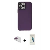 MARSİLYAN™- iPhone 13 Pro Max Kılıf Zirve Doku Koleksiyonu - Şeffaf Pasifik Cam Ekran Koruyucu + Pers Alüminyum Kamera Lens - GI