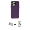 MARSİLYAN™- iPhone 13 Pro Max Kılıf Zirve Doku Koleksiyonu - Şeffaf Pasifik Cam Ekran Koruyucu + Rainbow Kamera Lens Koruma Cam - REGD