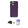 MARSİLYAN™- iPhone 13 Pro Max Kılıf Zirve Doku Koleksiyonu - Siyah Bilvis 5in1 3D Magic Cam Ekran Koruyucu + Raze Metal Kamera Lens - GD