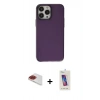 MARSİLYAN™- iPhone 13 Pro Max Kılıf Zirve Doku Koleksiyonu - Siyah Joko 5D Cam + Pers Alüminyum Kamera Lens - KI