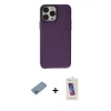 MARSİLYAN™- iPhone 13 Pro Max Kılıf Zirve Doku Koleksiyonu - Siyah Joko 5D Cam + Shine Kamera Lens Koruma Cam - GI