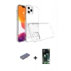 MARSİLYAN™- iPhone 13 Pro Max Kılıf Zirve Doku - Şeffaf 360 Full Body Arka Koruyucu + Renkli Kamera Lens Koruma Cam - MI