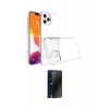 MARSİLYAN™- iPhone 13 Pro Max Kılıf Zirve Doku - Siyah 3D Antistatik Hayalet Cam Ekran Koruyucu