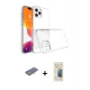 MARSİLYAN™- iPhone 13 Pro Max Kılıf Zirve Doku - Siyah 6D Mat Seramik Hayalet Nano Ekran Koruyucu + Renkli Kamera Lens Koruma Cam - PE