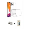 MARSİLYAN™- iPhone 13 Pro Max Kılıf Zirve Doku - Siyah 6D Mat Seramik Hayalet Nano Ekran Koruyucu + Rainbow Kamera Lens Koruma Cam - REGD