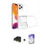 MARSİLYAN™- iPhone 13 Pro Max Kılıf Zirve Doku - Siyah Bilvis 5in1 3D Magic Cam Ekran Koruyucu + Raze Metal Kamera Lens - GD