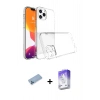 MARSİLYAN™- iPhone 13 Pro Max Kılıf Zirve Doku - Siyah Bilvis 5in1 3D Magic Cam Ekran Koruyucu + Shine Kamera Lens Koruma Cam - MI