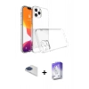MARSİLYAN™- iPhone 13 Pro Max Kılıf Zirve Doku - Siyah Bilvis 5in1 3D Magic Cam Ekran Koruyucu + Pers Alüminyum Kamera Lens - LT