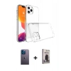MARSİLYAN™- iPhone 13 Pro Max Kılıf Zirve Doku - Siyah Bilvis Hayalet Cam Ekran Koruyucu + Neon Fosforlu Kamera Lens - MI
