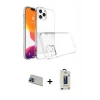 MARSİLYAN™- iPhone 13 Pro Max Kılıf Zirve Doku - Siyah Bilvis Hayalet Cam Ekran Koruyucu + Rainbow Kamera Lens Koruma Cam - MI