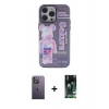 MARSİLYAN™- iPhone 13 Pro Max Kılıf Zirve Form Özel Seri - Şeffaf 360 Full Body Arka Koruyucu + Neon Fosforlu Kamera Lens - BZ