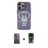 MARSİLYAN™- iPhone 13 Pro Max Kılıf Zirve Form Özel Seri - Şeffaf 360 Full Body Arka Koruyucu + Neon Fosforlu Kamera Lens - BZ