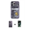 MARSİLYAN™- iPhone 13 Pro Max Kılıf Zirve Form Özel Seri - Şeffaf 360 Full Body Arka Koruyucu + Neon Fosforlu Kamera Lens - BZ