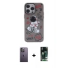 MARSİLYAN™- iPhone 13 Pro Max Kılıf Zirve Form Özel Seri - Şeffaf 360 Full Body Arka Koruyucu + Neon Fosforlu Kamera Lens - BZ