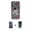 MARSİLYAN™- iPhone 13 Pro Max Kılıf Zirve Form Özel Seri - Şeffaf 360 Full Body Arka Koruyucu + Neon Fosforlu Kamera Lens - MI