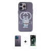 MARSİLYAN™- iPhone 13 Pro Max Kılıf Zirve Form Özel Seri - Şeffaf 360 Full Body Arka Koruyucu + Neon Fosforlu Kamera Lens - MI
