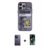 MARSİLYAN™- iPhone 13 Pro Max Kılıf Zirve Form Özel Seri - Şeffaf 360 Full Body Arka Koruyucu + Neon Fosforlu Kamera Lens - MI