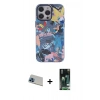 MARSİLYAN™- iPhone 13 Pro Max Kılıf Zirve Form Özel Seri - Şeffaf 360 Full Body Arka Koruyucu + Rainbow Kamera Lens Koruma Cam - MI