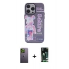 MARSİLYAN™- iPhone 13 Pro Max Kılıf Zirve Form Özel Seri - Şeffaf 360 Full Body Arka Koruyucu + Neon Fosforlu Kamera Lens - YL