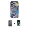 MARSİLYAN™- iPhone 13 Pro Max Kılıf Zirve Form Özel Seri - Şeffaf 360 Full Body Arka Koruyucu + Neon Fosforlu Kamera Lens - YL