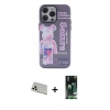 MARSİLYAN™- iPhone 13 Pro Max Kılıf Zirve Form Özel Seri - Şeffaf 360 Full Body Arka Koruyucu + Rainbow Kamera Lens Koruma Cam - BZ