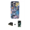MARSİLYAN™- iPhone 13 Pro Max Kılıf Zirve Form Özel Seri - Şeffaf 360 Full Body Arka Koruyucu + Raze Metal Kamera Lens - GD