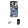 MARSİLYAN™- iPhone 13 Pro Max Kılıf Zirve Form Özel Seri - Şeffaf 360 Full Body Arka Koruyucu + Shine Kamera Lens Koruma Cam - MI
