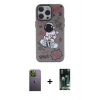MARSİLYAN™- iPhone 13 Pro Max Kılıf Zirve Form Özel Seri - Şeffaf 360 Full Body Arka Koruyucu + Neon Fosforlu Kamera Lens - YL