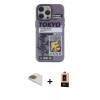 MARSİLYAN™- iPhone 13 Pro Max Kılıf Zirve Form Özel Seri - Şeffaf Maxco Cam Ekran Koruyucu + Pers Alüminyum Kamera Lens - GD