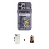 MARSİLYAN™- iPhone 13 Pro Max Kılıf Zirve Form Özel Seri - Şeffaf Maxco Cam Ekran Koruyucu + Gold Shine Kamera Lens