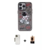 MARSİLYAN™- iPhone 13 Pro Max Kılıf Zirve Form Özel Seri - Şeffaf Maxco Cam Ekran Koruyucu + Gold Shine Kamera Lens