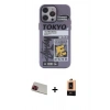 MARSİLYAN™- iPhone 13 Pro Max Kılıf Zirve Form Özel Seri - Şeffaf Maxco Cam Ekran Koruyucu + Kırmızı Rainbow Kamera Lens Koruma Cam