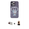MARSİLYAN™- iPhone 13 Pro Max Kılıf Zirve Form Özel Seri - Şeffaf Maxco Cam Ekran Koruyucu + Kırmızı Rainbow Kamera Lens Koruma Cam
