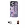 MARSİLYAN™- iPhone 13 Pro Max Kılıf Zirve Form Özel Seri - Şeffaf Maxco Cam Ekran Koruyucu + Kırmızı Rainbow Kamera Lens Koruma Cam