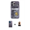 MARSİLYAN™- iPhone 13 Pro Max Kılıf Zirve Form Özel Seri - Şeffaf Maxco Cam Ekran Koruyucu + Neon Fosforlu Kamera Lens - MI