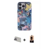 MARSİLYAN™- iPhone 13 Pro Max Kılıf Zirve Form Özel Seri - Şeffaf Maxco Cam Ekran Koruyucu + Rainbow Kamera Lens Koruma Cam - MR