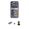 MARSİLYAN™- iPhone 13 Pro Max Kılıf Zirve Form Özel Seri - Şeffaf Maxco Cam Ekran Koruyucu + Renkli Kamera Lens Koruma Cam - SI