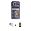 MARSİLYAN™- iPhone 13 Pro Max Kılıf Zirve Form Özel Seri - Şeffaf Maxco Cam Ekran Koruyucu + Pers Alüminyum Kamera Lens - SABE