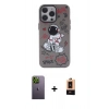 MARSİLYAN™- iPhone 13 Pro Max Kılıf Zirve Form Özel Seri - Şeffaf Maxco Cam Ekran Koruyucu + Yeşil Neon Fosforlu Kamera Lens