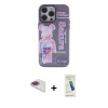 MARSİLYAN™- iPhone 13 Pro Max Kılıf Zirve Form Özel Seri - Şeffaf Pasifik Cam Ekran Koruyucu + Pers Alüminyum Kamera Lens - GI