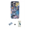 MARSİLYAN™- iPhone 13 Pro Max Kılıf Zirve Form Özel Seri - Şeffaf Pasifik Cam Ekran Koruyucu + Mavi Shine Kamera Lens Koruma Cam
