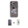 MARSİLYAN™- iPhone 13 Pro Max Kılıf Zirve Form Özel Seri - Şeffaf Pasifik Cam Ekran Koruyucu + Neon Fosforlu Kamera Lens - BZ
