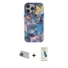 MARSİLYAN™- iPhone 13 Pro Max Kılıf Zirve Form Özel Seri - Şeffaf Pasifik Cam Ekran Koruyucu + Rainbow Kamera Lens Koruma Cam - MI