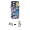 MARSİLYAN™- iPhone 13 Pro Max Kılıf Zirve Form Özel Seri - Şeffaf Pasifik Cam Ekran Koruyucu + Rainbow Kamera Lens Koruma Cam - BZ