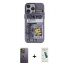 MARSİLYAN™- iPhone 13 Pro Max Kılıf Zirve Form Özel Seri - Şeffaf Pasifik Cam Ekran Koruyucu + Neon Fosforlu Kamera Lens - YL