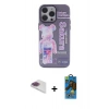 MARSİLYAN™- iPhone 13 Pro Max Kılıf Zirve Form Özel Seri - Siyah 18D Cam Ekran Koruyucu + Pers Alüminyum Kamera Lens - GI
